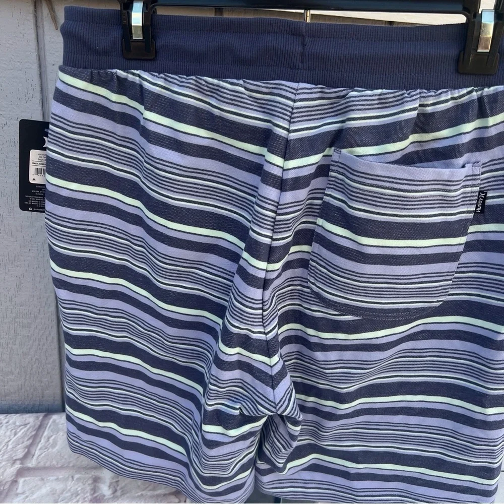 NEW Hurley Men's Midnight Navy Coastal Dunes French Terry Knit Shorts